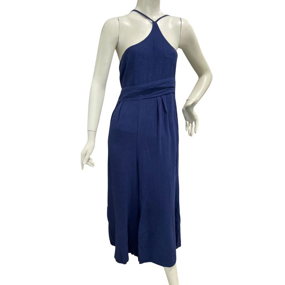 Blue Wide Leg Spaghetti Strap Jumpsuit